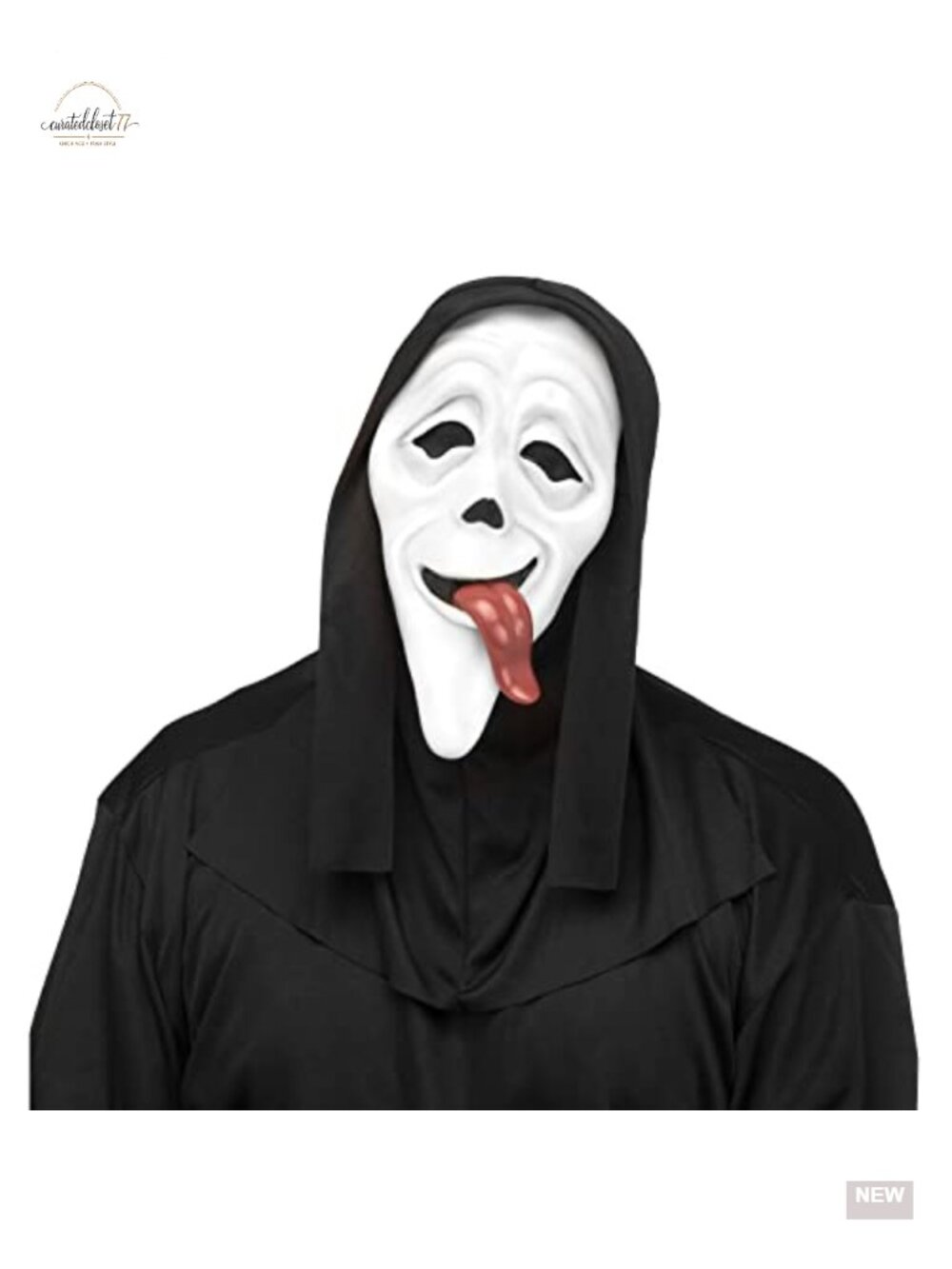 Officially Licensed Scary Movie Ghost Face Costume Mask with Shroud